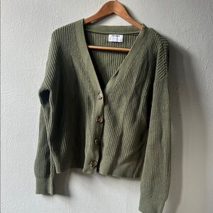 Old Navy Olive Cardigan Sweater
